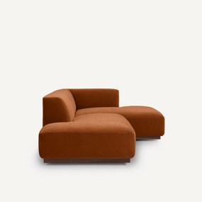 Γωνιακός δεξιός καναπές με βελούδινη ταπετσαρία, Jacopo