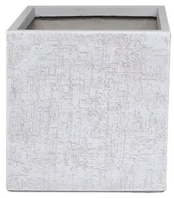 MarHome ΚΑΣΠΩ FIBER CLAY ΛΕΥΚΟ-ΕΚΡΟΥ ΤΕΤΡΑΓΩΝΟ ΓΙΓΑΣ 50x50x50cm  06-20718-XL