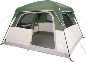 vidaXL Σκηνή Οικογενειακή 6 Ατόμων Αδιάβροχη Πράσινη