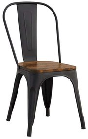 Καρέκλα Relix Ε5191W,1W 45x53x85cm Dark Oak-Black