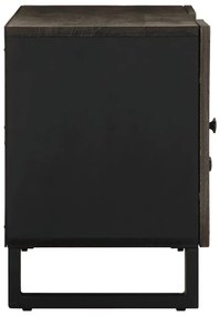 vidaXL Έπιπλο Τηλεόρασης Μαύρο 105 x 33 x 46 εκ. από Μασίφ Ξύλο Μάνγκο