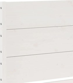 vidaXL Πλαίσιο Κρεβατιού Μακρύ Χωρίς Στρώμα Λευκό 140x210εκ Μασίφ Ξύλο