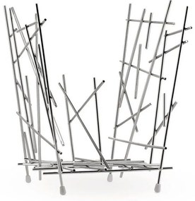 Θήκη Περιοδικών Blow up FC15 45,5x28,5x35cm Μεταλλική Chome με Δώρο 2 Δαχτυλίδια Πετσέτας Alessi Μέταλλο
