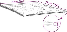 vidaXL Προστατευτικό στρώματος Λευκό 140x190 εκ.