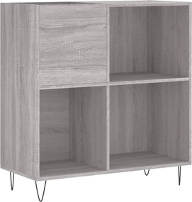 vidaXL Δισκοθήκη Γκρι Sonoma 84,5 x 38 x 89 εκ. από Επεξεργασμένο Ξύλο