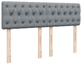 ΚΡΕΒΑΤΙ BOXSPRING ΜΕ ΣΤΡΩΜΑ ΑΝΟΙΧΤΟ ΓΚΡΙ 140X190 ΕΚ. ΥΦΑΣΜΑΤΙΝΟ 3289758