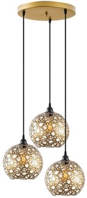 Φωτιστικό Οροφής Selcuklu 521SHN3477 37x37x117cm 3xE27 40W Gold Opviq
