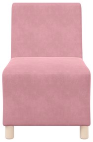 vidaXL Καναπέδες 3 pcs Ροζ 55 x 74 x 82 εκ. Βελούδο