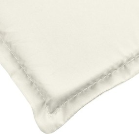 vidaXL Μαξιλάρι Ξαπλώστρας Κρεμ Μελανζέ 200x70x4 εκ. Ύφασμα