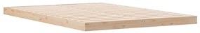 vidaXL Κρεβάτι δαπέδου Φυσικό 140 x 220 cm Μασίφ ξύλο πεύκου