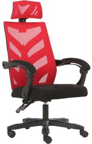 Καρέκλα Γραφείου 388-00-003 60x60x114cm Black-Red
