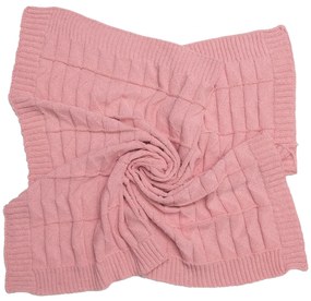 Κουβέρτα Πλεκτή Αγκαλιάς 70x90 Νόλαν Ροζ Viopros