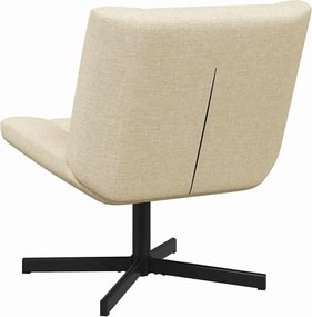 vidaXL Περιστρεφόμενη καρέκλα Κρεμ 63 x 75 x 76 εκ ύφασμα