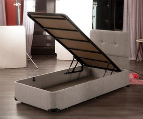 Single Bed Base Luna Single - 90x190 Beige