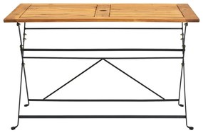 vidaXL Τραπέζι Κήπου Πτυσσόμενο 120 x 70 x 74 εκ. Μασίφ Ξύλο Ακακίας