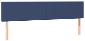vidaXL Κρεβάτι Boxspring με Στρώμα Μπλε 180x200 εκ. Υφασμάτινο