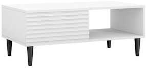 Τραπεζάκι σαλονιού Comfivo H102, Άσπρο, 41x52x100cm, 19 kg, Πλαστικοποιημένη μοριοσανίδα, Γωνιακό | Epipla1.gr