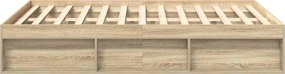 vidaXL Πλαίσιο Κρεβατιού Sonoma Δρυς 120 x 190 εκ. Small Double
