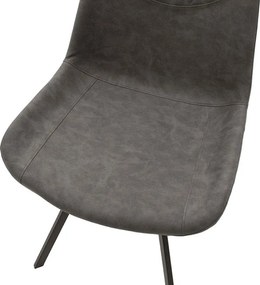 Καρέκλα Orca PU ανθρακί-μαύρο πόδι 50x60x78 εκ.