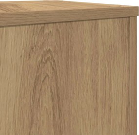 vidaXL Βάσεις Φυτών 2 τεμ. Αρτισιανή Δρυς 25x25x80 εκ. Επεξ. Ξύλο