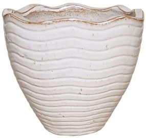 Κασπώ Πήλινο Κύματα 06-00-21271-M Φ40x37cm White-Terracotta Marhome Πηλός