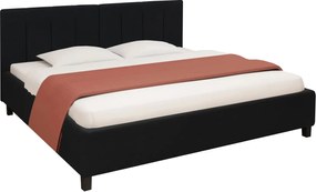 Επενδυμένο κρεβάτι Erling-Γραφίτης-180 x 200