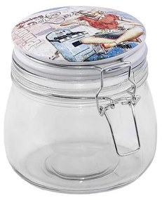 Βάζο Με Κλιπ Και Καπάκι Int8500 (Σετ 2τμχ) Multi Espiel Steel,Glass