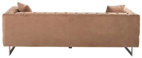 ΚΑΝΑΠΕΣ τ.CHESTERFIELD MOBAR HM3263.03 ΜΠΕΖ ΒΕΛΟΥΔΟ-ΜΕΤΑΛΛΙΚΑ ΠΟΔΙΑ 212x87x68Υεκ (1 Τεμμάχια)