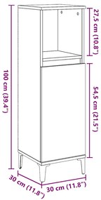 ΝΤΟΥΛΑΠΙ ΜΠΑΝΙΟΥ ΠΑΛΙΟ ΞΥΛΟ 30X30X100 CM ΚΑΤΑΣΚΕΥΑΣΜΕΝΟ ΞΥΛΟ 857111