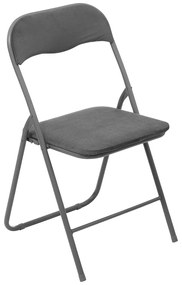 Πτυσσόμενη Καρέκλα Κουζίνας (44x45x79) F-V Velours Gris 164715B