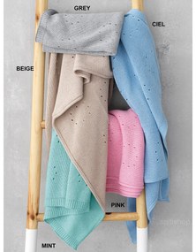 Κουβέρτα Πλεκτή Κούνιας (110x150) Palamaiki Knitted Dotty Γαλάζιο