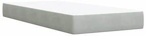 vidaXL Κρεβάτι Boxspring με Στρώμα Ανοιχτό Γκρι 80x200 εκ. Βελούδινο