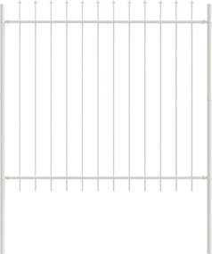 vidaXL Φράχτης Κήπου 6 pcs Λευκό 10,2 x 1,5 μ Ατσάλι με Πούδρα