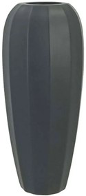 Βάζο Μπόμπα 15-00-22505-35 Φ14x40cm Dark Grey Marhome Κεραμικό