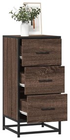 Ραφιέρα Καφέ Δρυς 35,5x35x76 εκ. Επεξ. Ξύλο + Μέταλλο