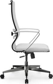 Καρέκλα γραφείου B2-163K Megapap εργονομική με ύφασμα Mesh και τεχνόδερμα χρώμα λευκό 58x70x103/117εκ.