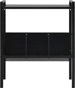 vidaXL Βιβλιοθήκη 2 Επιπέδων Μαύρη 52x28x59 εκ. Επεξεργασμένο Ξύλο