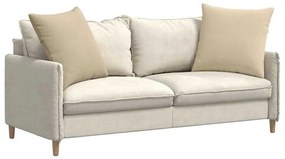 vidaXL Μαξιλάρι Καναπέ 2 pcs Κρεμ 60 x 60 cm ύφασμα