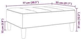 Υποπόδιο Σκούρο Γκρι 77x55x31 εκ. Υφασμάτινο - Γκρι