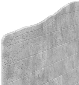 vidaXL Κεφαλάρι Σκυρόδεμα Γκρι 80 cm Επεξεργασμένο ξύλο