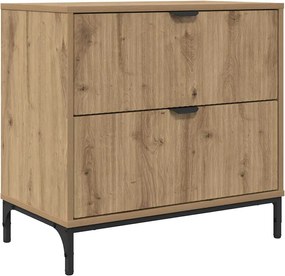 vidaXL Κομοδίνο artisan δρυς 63.5 x 36 x 61 εκ Επεξεργασμένο ξύλο