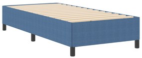 vidaXL Κρεβάτι Μπλε 100x200 εκ Μπουκλέ Ύφασμα