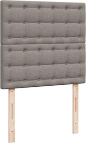 vidaXL Κρεβάτι Boxspring με Στρώμα Taupe 80x200 εκ. Υφασμάτινο