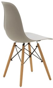 Καρέκλα Alta PP γκρι-φυσικό πόδι 46x50x82