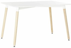 Τραπεζαρία DKD Home Decor Λευκό Σημύδα Ξύλο MDF 120 x 80 x 74 cm