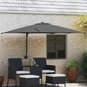 vidaXL Ομπρέλα Κήπου Ανθρακί 248.5 x 247.5 x 160 εκ. ύφασμα