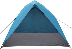 vidaXL Σκηνή Camping 4 ατόμων Αδιάβροχο Μπλε ταφτάς