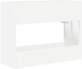 vidaXL Σχέδιο &amp; βάση αποθήκευσης με αποθήκευση Λευκό 65 x 24 x 50 εκ