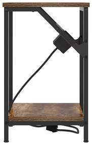 vidaXL Κομοδίνο Καπνιστή δρυς 38 x 30 x 48 εκ. Επεξεργασμένο ξύλο