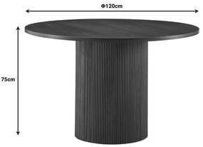 Τραπέζι Mesa pakoword MDF σε καρυδί απόχρωση Φ120x75εκ 120x120x75 εκ.